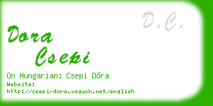 dora csepi business card