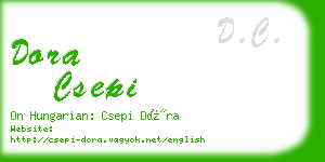 dora csepi business card